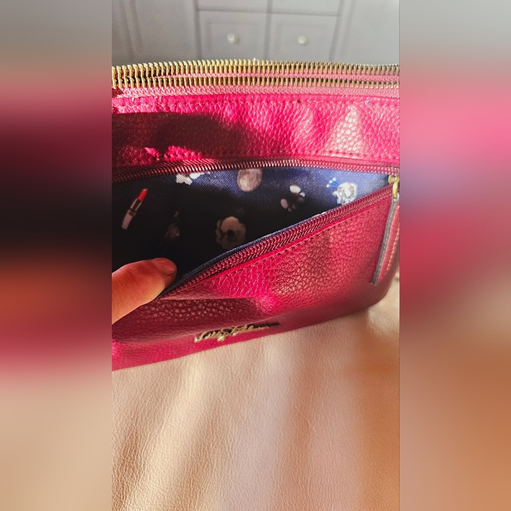 Womens handbag shoulder bag purse burgandy - Picture 3 of 7